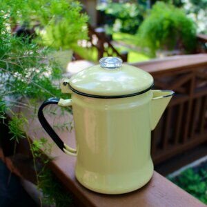 Vintage enamel coffee pot
